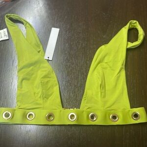Monica Hansen bikini top size medium color green